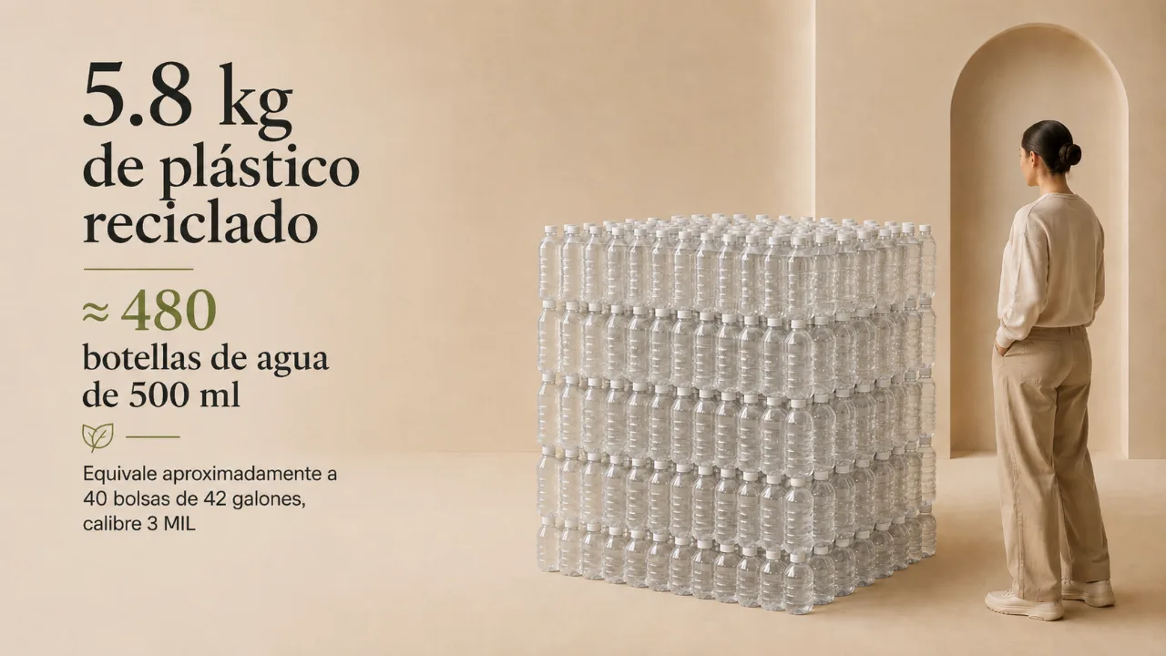 Cada producto nace de botellas plásticas recicladas