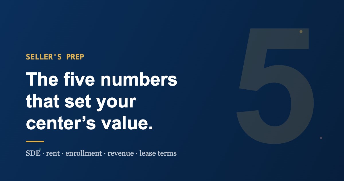 The Five Numbers to Have Ready Before You Value Your Center